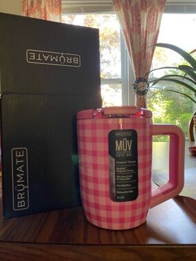 BRÜMATE MÜV 15oz Coffee Mug - Pink Gingham